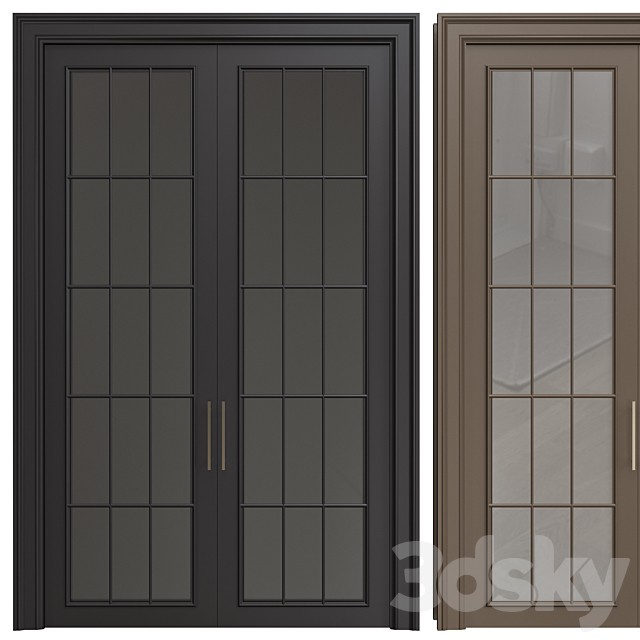 Interior Doors 208 3DS Max Model - thumbnail 4