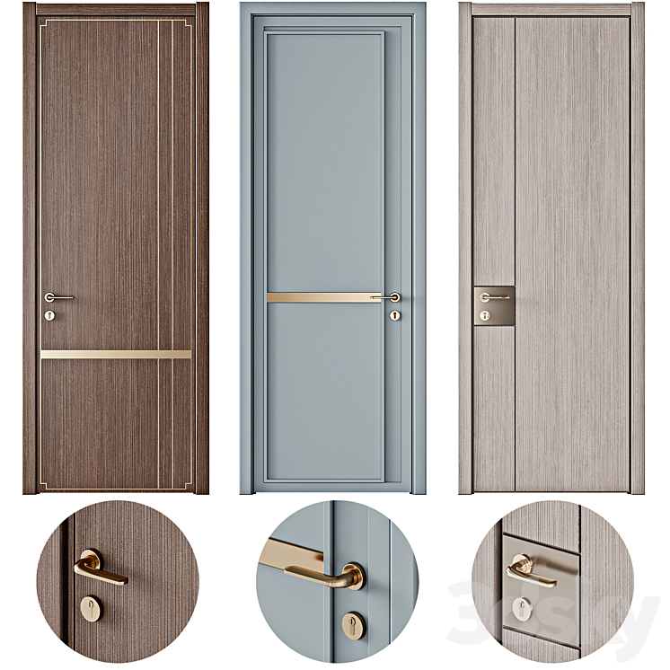 INTERIOR DOORS 3DS Max Model - thumbnail 1