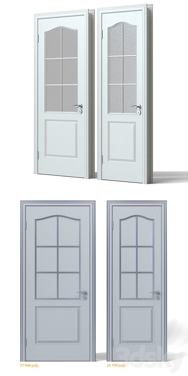 Interior doors 3ds Max - thumbnail 3