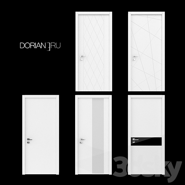 Interior doors Dorian Ivory 3DSMax File - thumbnail 1