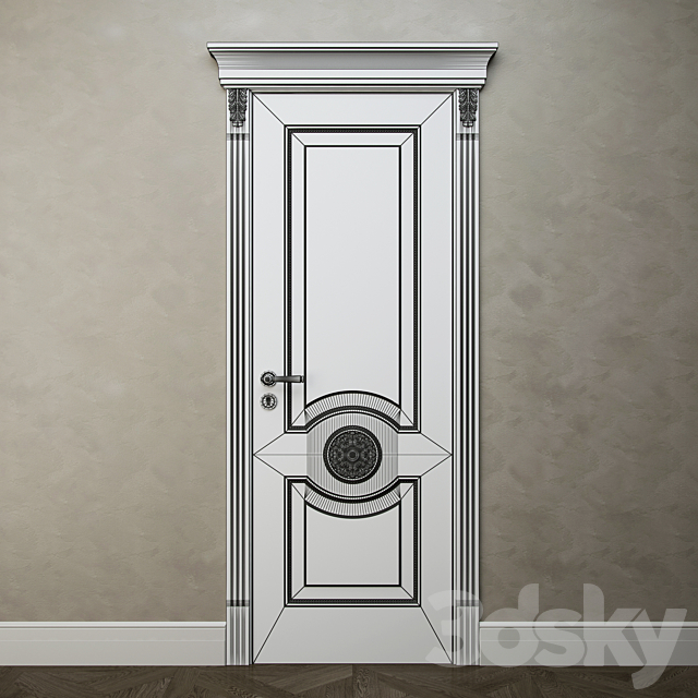 interior doors drevprom Cameo LN61 3DS Max Model - thumbnail 3