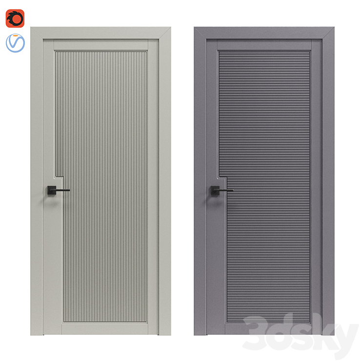 Interior doors Geona Unika 1 and 2 3DS Max Model - thumbnail 1