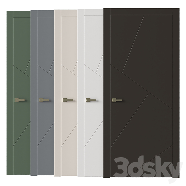 Interior doors LINEA 3ds Max - thumbnail 2