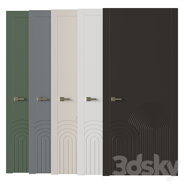 Interior doors LINEA 3ds Max - thumbnail 3