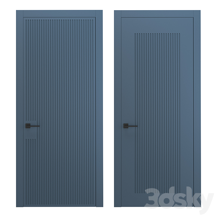 Interior doors milled 1 3DS Max - thumbnail 1