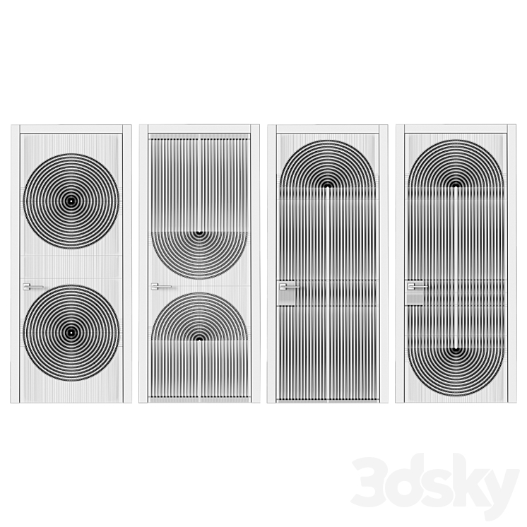 Interior doors milled 8 3DS Max Model - thumbnail 2