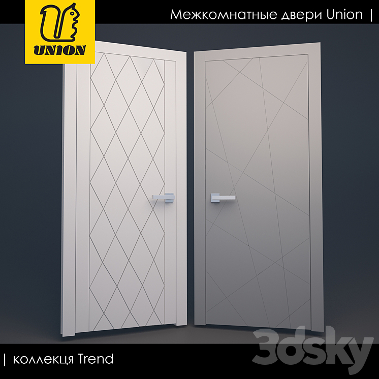 Interior doors Union 3DS Max - thumbnail 1