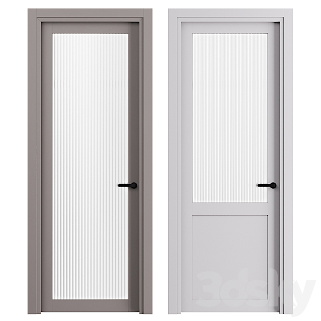 Interior doors with frame and fittings 3DS Max Model - thumbnail 4