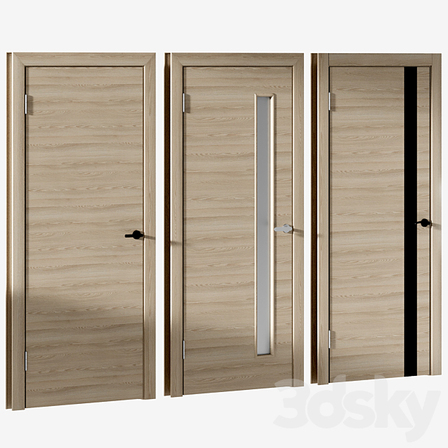 Interior doors with locks included Hardflex 3DS Max Model - thumbnail 2