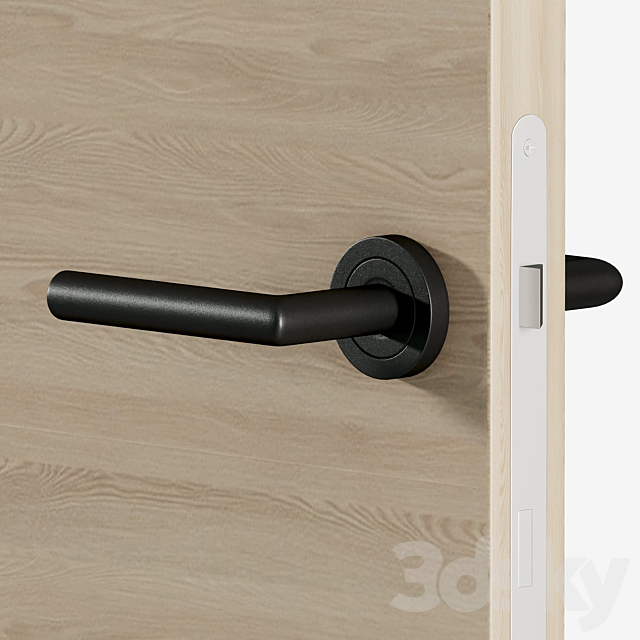 Interior doors with locks included Hardflex 3DS Max Model - thumbnail 3