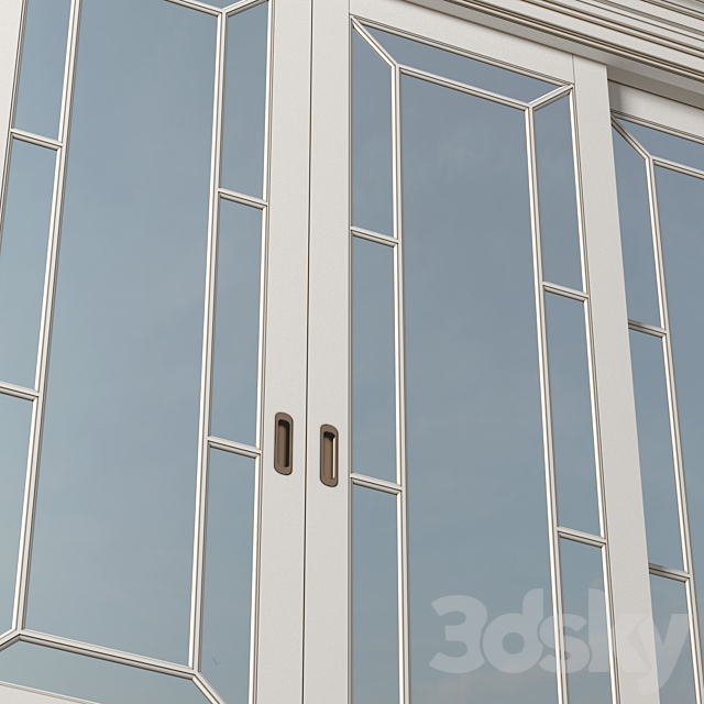 Interior sliding doors in classic style. French Art Deco Sliding Folding Modern Doors Glass 3ds Max - thumbnail 3