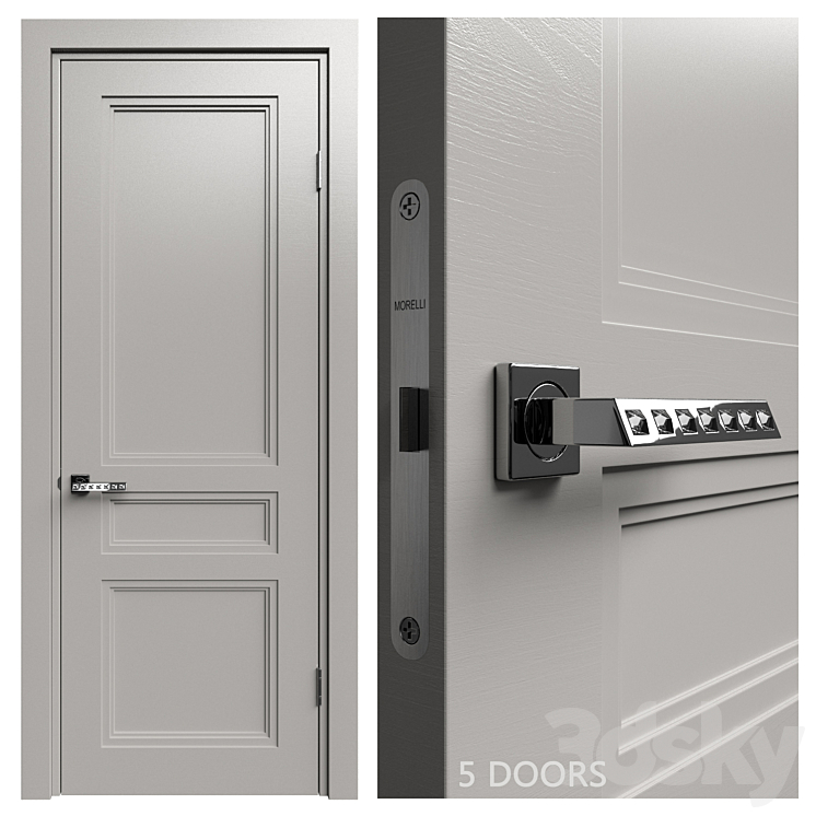 Internal door Academy Medea 5 doors # 2 3DS Max - thumbnail 1