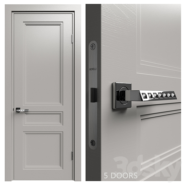 Internal door Academy Medea 5 doors # 2 3DSMax File - thumbnail 1