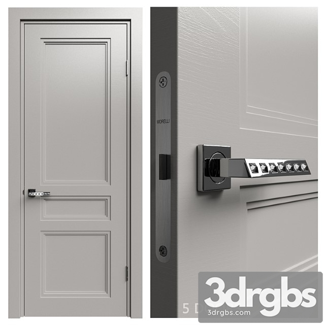 Internal door academy medea 5 doors  3dsmax Download - thumbnail 1