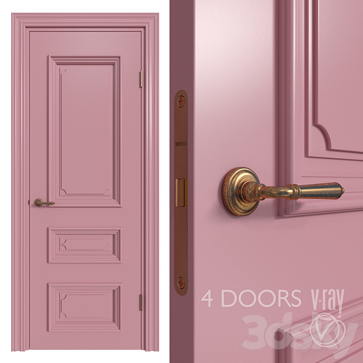 Internal door Academy Navarra 4 doors # 1 3DS Max - thumbnail 1