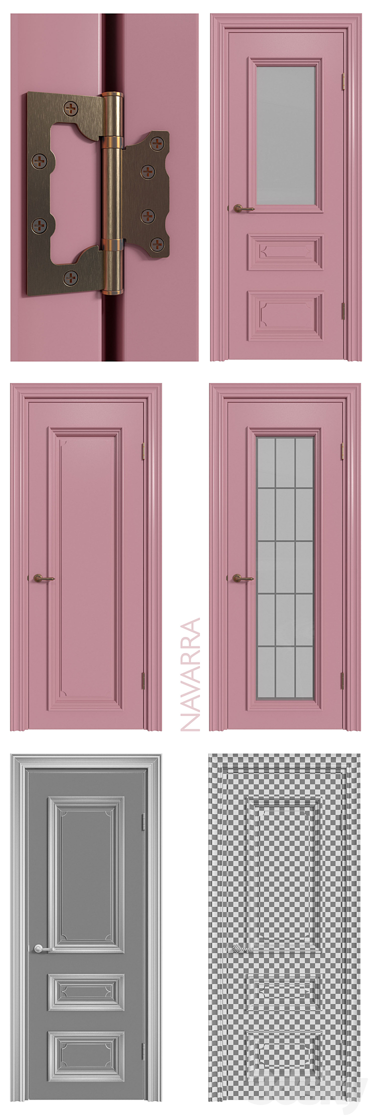 Internal door Academy Navarra 4 doors # 1 3DS Max - thumbnail 2