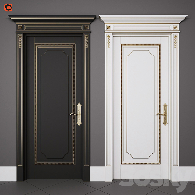 Interroom door 3ds Max - thumbnail 1