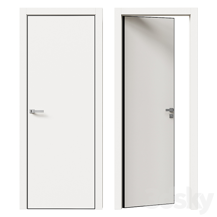 Interroom door ProfilDoors Series E model 1E 3DS Max Model - thumbnail 1