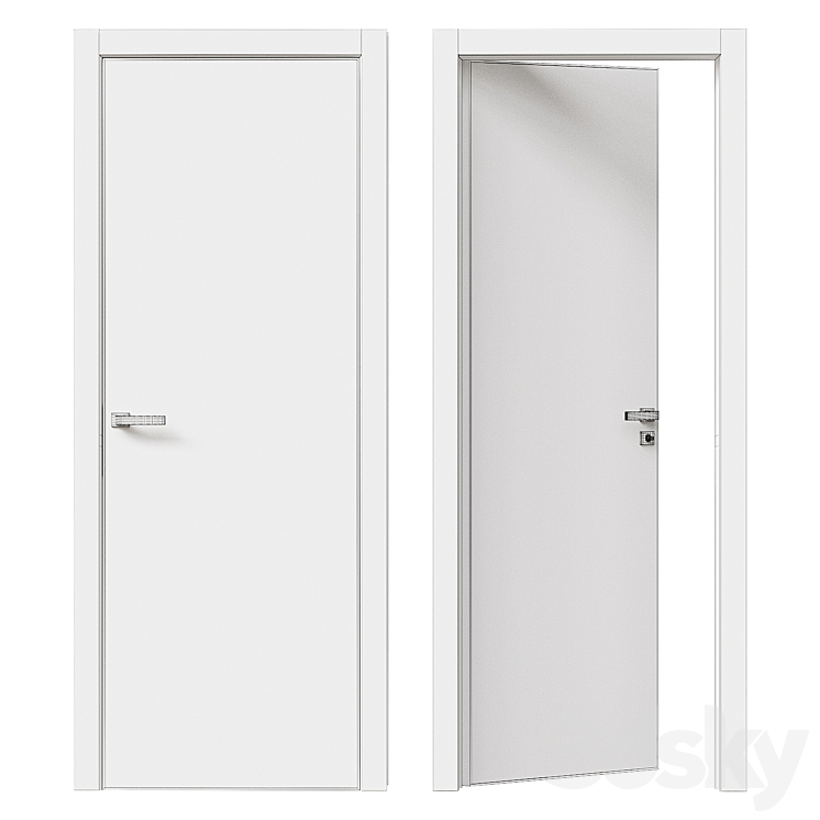 Interroom door ProfilDoors Series E model 1E 3DS Max Model - thumbnail 2