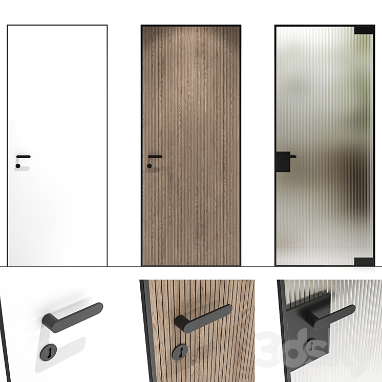 Italian Doors 220 3DS Max Model - thumbnail 1