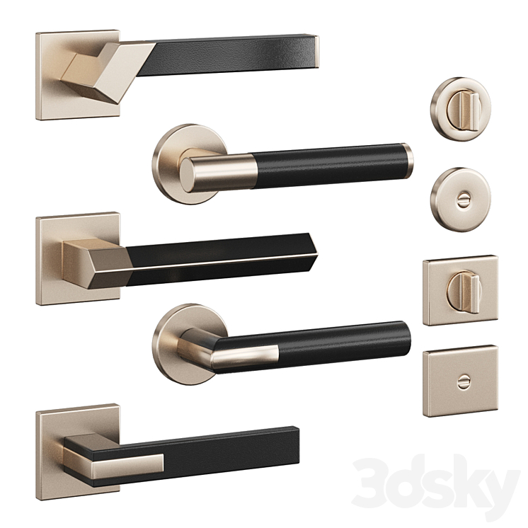 Kawajun door handles 3DS Max - thumbnail 1