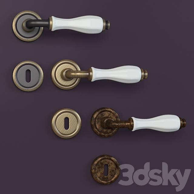 Linea Cali doorknobs erica 3DSMax File - thumbnail 2