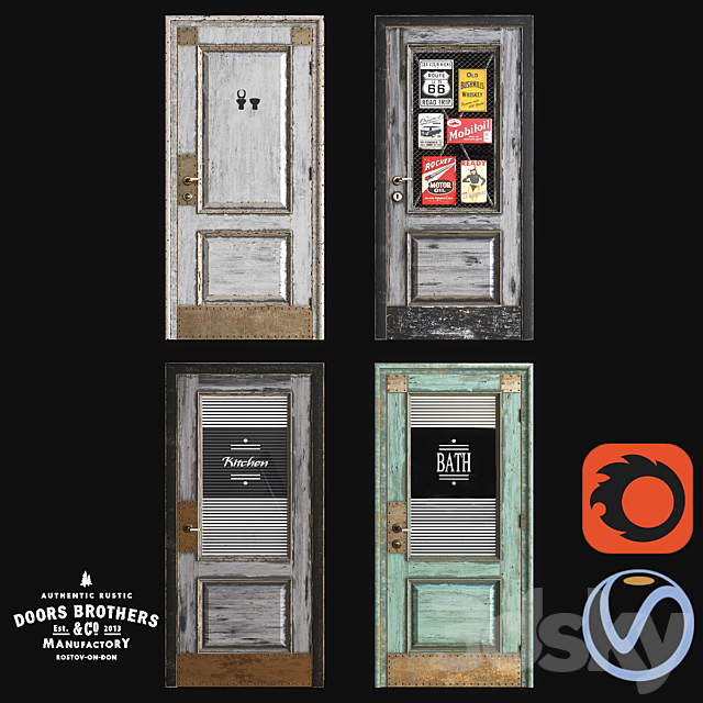 Loft Doors from Doors Brothers 3DSMax File - thumbnail 1