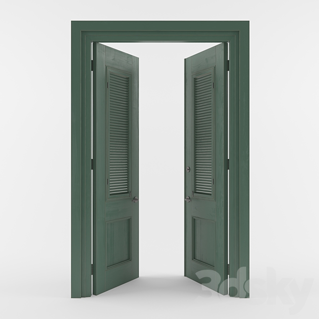 Louvre Door 3DS Max Model - thumbnail 3