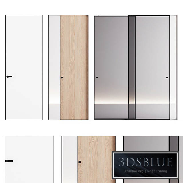 Lualdi doors set 3DS Max - thumbnail 3