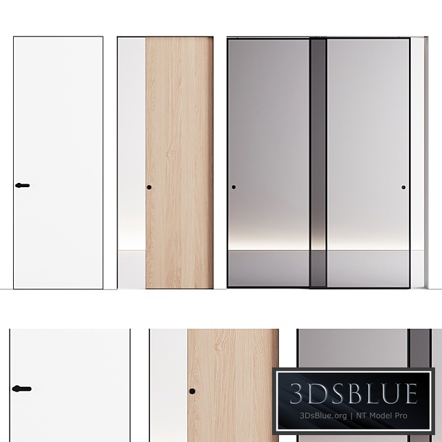 Lualdi doors set 3DS Max - thumbnail 3