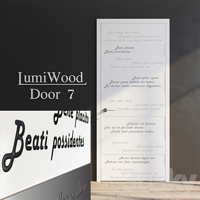 Lumi Wood Door 7 3DSMax File - thumbnail 1