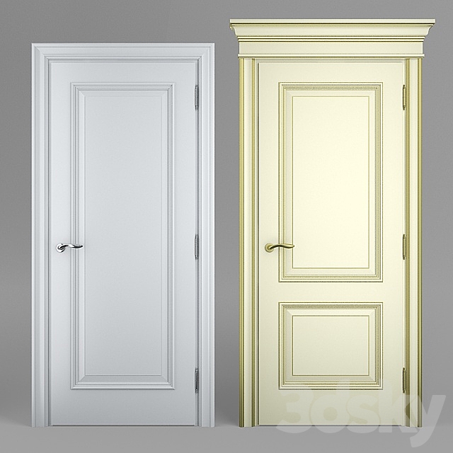 Massivstyle Interier Door Model 04 3ds Max - thumbnail 1