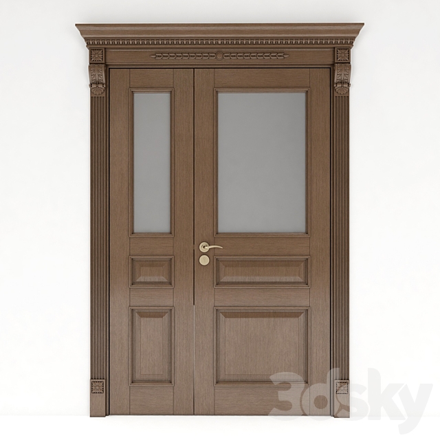 mehkomnatnaya door with glass in 1300 3DSMax File - thumbnail 1