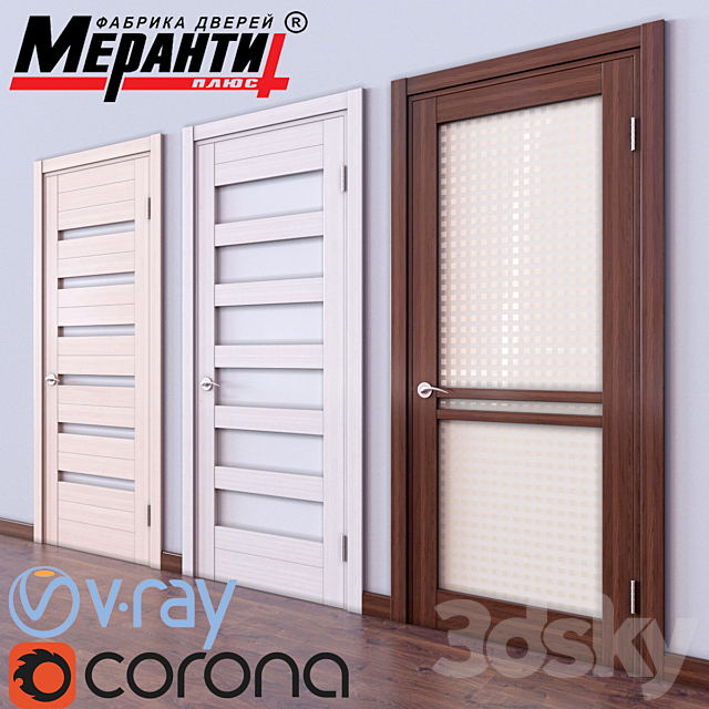 Meranti_1 Doors 3DS Max Model - thumbnail 2