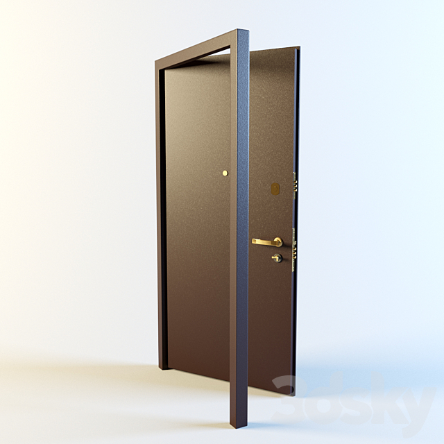 Metal entrance door “Uzkovka” _01 3ds Max - thumbnail 2