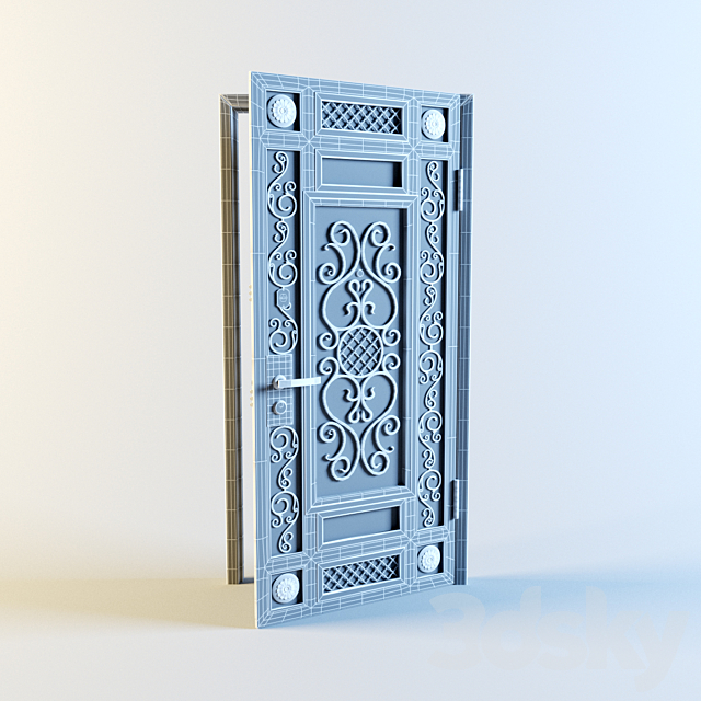 Metal entrance door “Uzkovka” _01 3ds Max - thumbnail 3