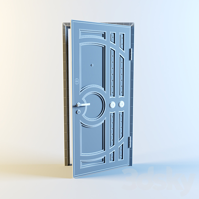 Metal entrance door “Uzkovka” _02 3ds Max - thumbnail 3