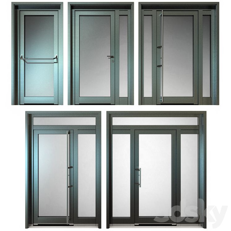 Metal fire doors 3DS Max - thumbnail 1