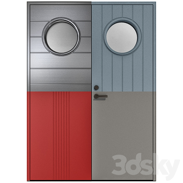 Metal fire doors 3DSMax File - thumbnail 4