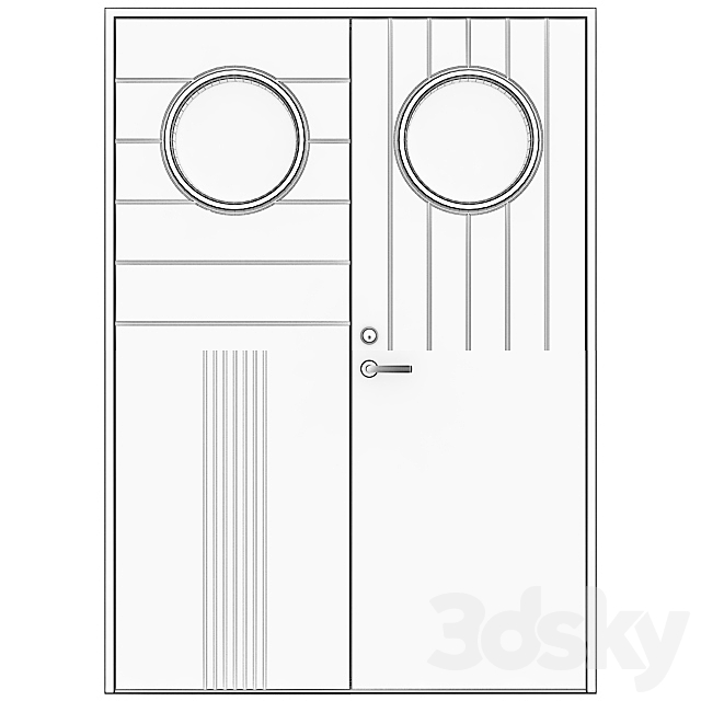 Metal fire doors 3DSMax File - thumbnail 5