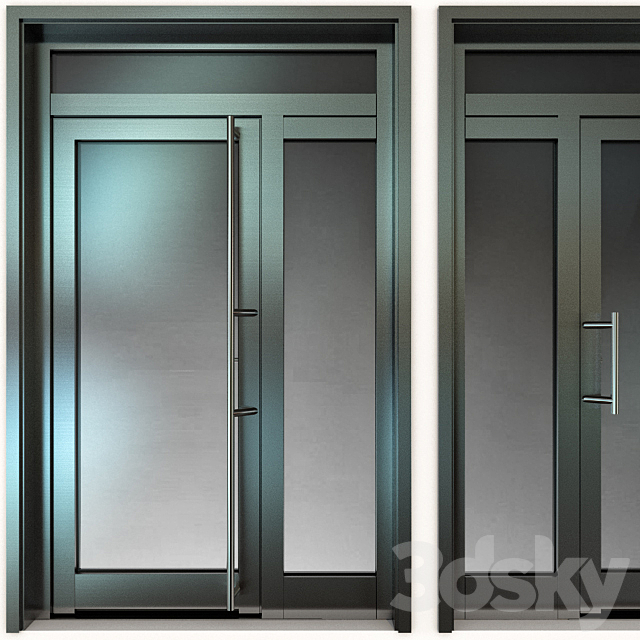 Metal fire doors 3DSMax File - thumbnail 2