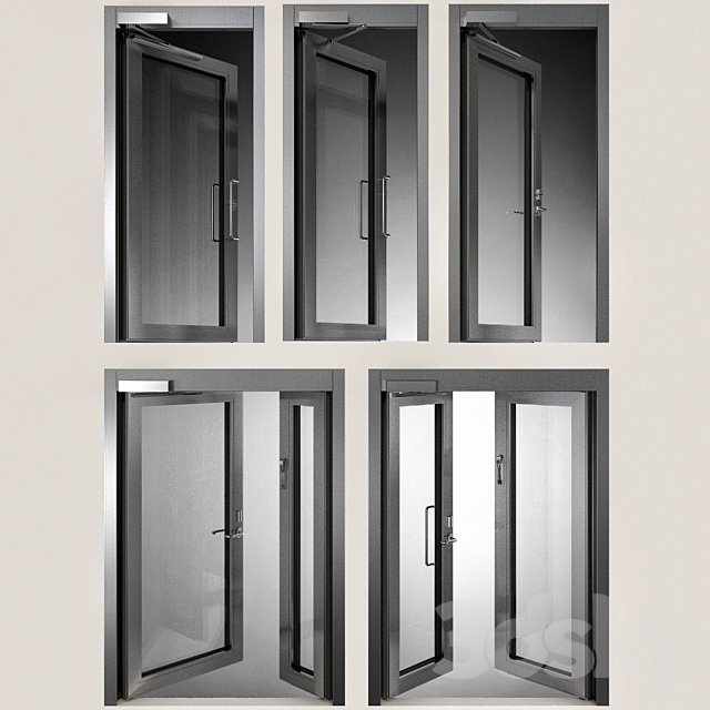 Metal fire doors 3DSMax File - thumbnail 3