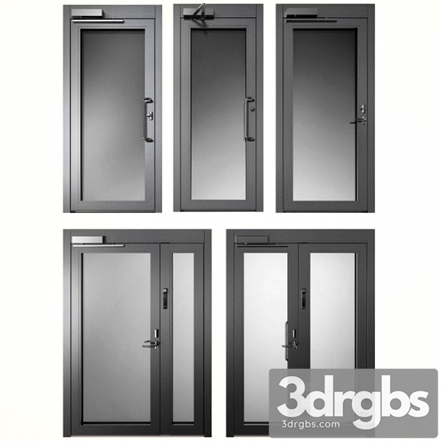 Metal fire doors_1_123 3dsmax Download - thumbnail 1