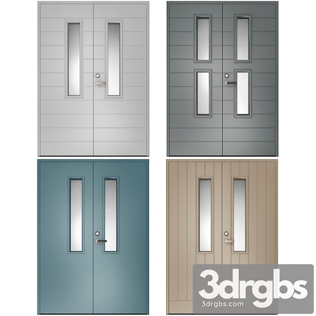 Metal Hinged Fire Doors Metal Swinging Fire Doors 24 3dsmax Download - thumbnail 1