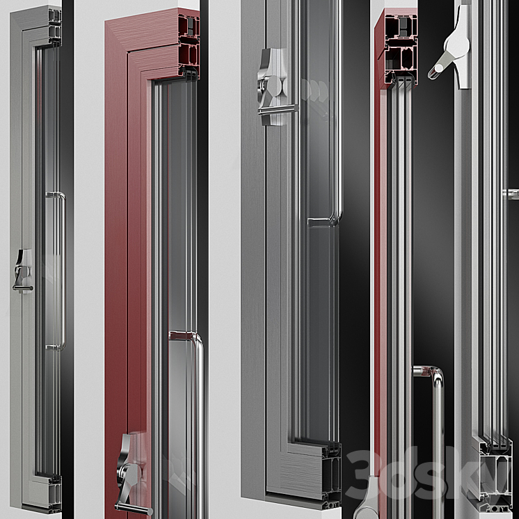 Metal swinging fire doors 3DS Max Model - thumbnail 2