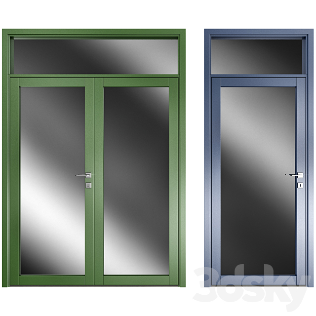 Metal swinging fire doors 3DSMax File - thumbnail 5