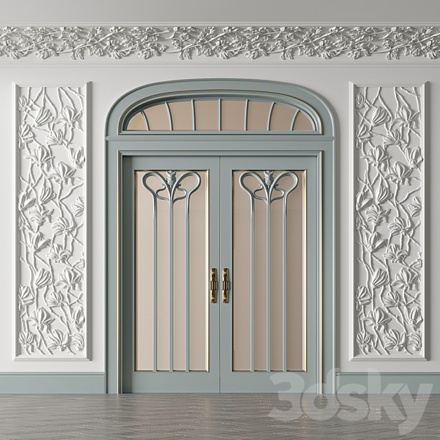 Modern door 3ds Max - thumbnail 2