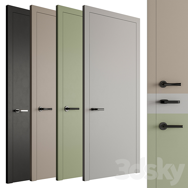 Modern Doors Set 98 3ds Max - thumbnail 1