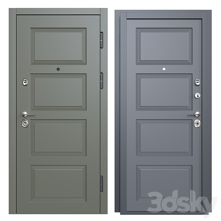 Modern front door 3DS Max - thumbnail 1