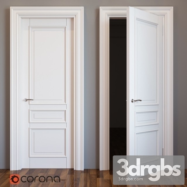 Neoclassic White Door 3dsmax Download - thumbnail 1